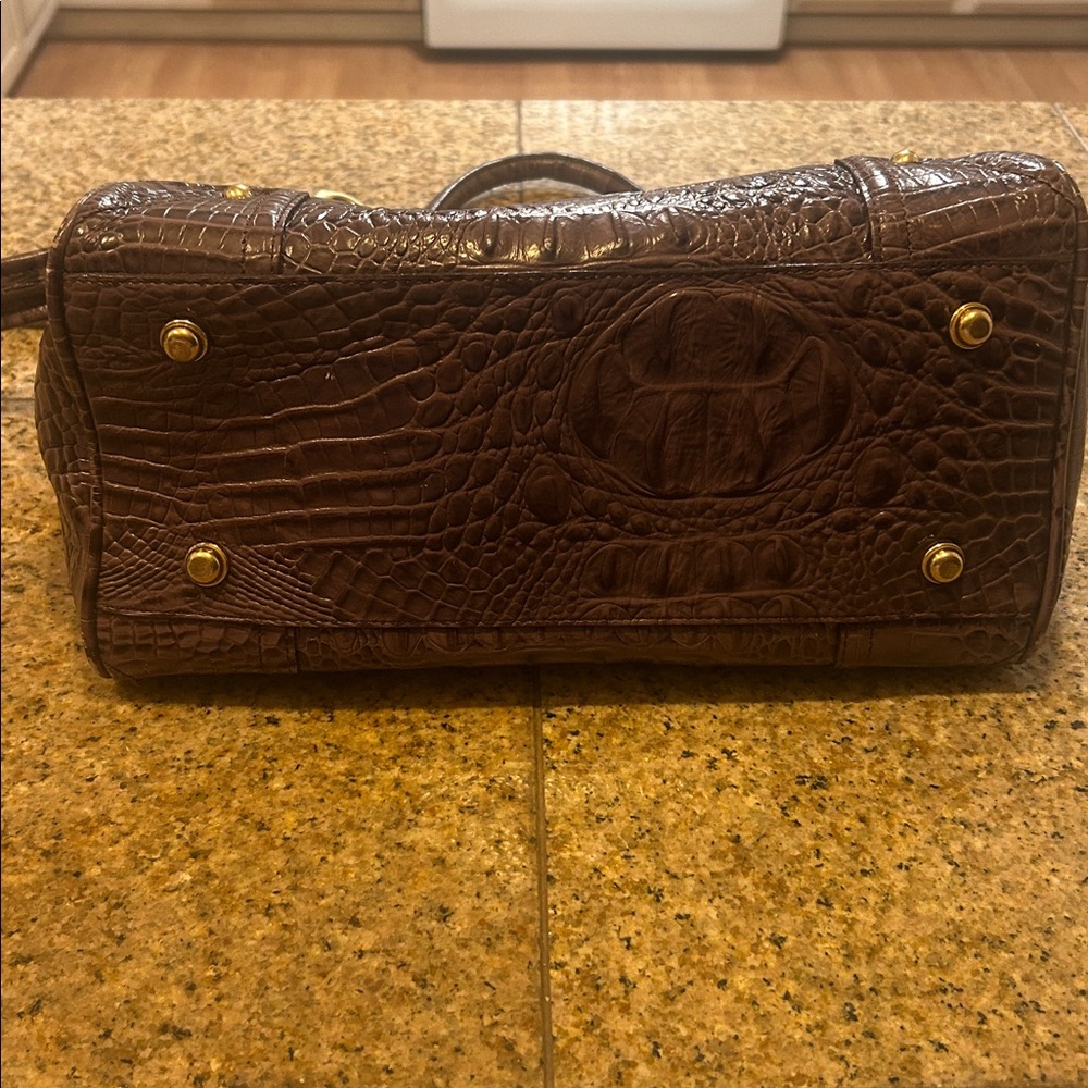 Brahmin Brown Crocodile-Embossed Handbag - Picture 7 of 7